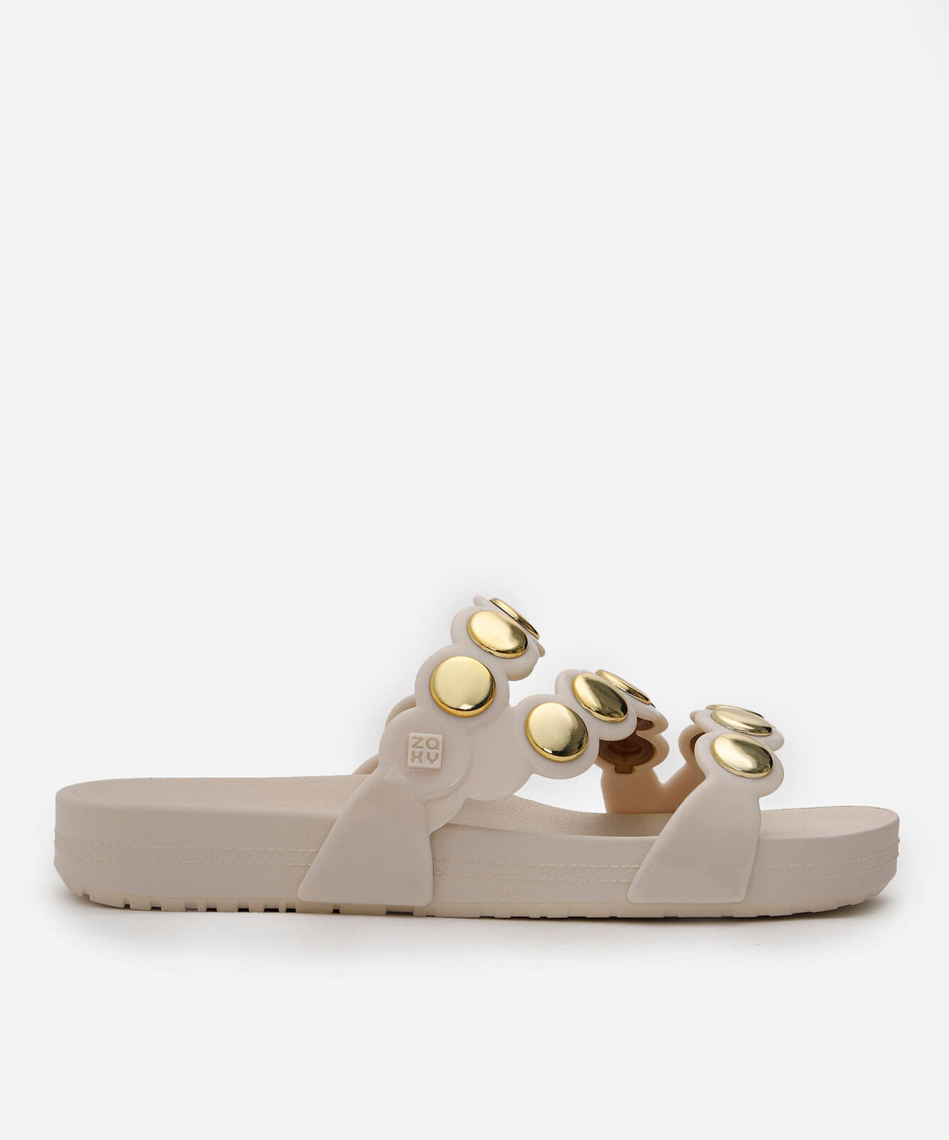 rasteira feminina slide spot zaxy off white