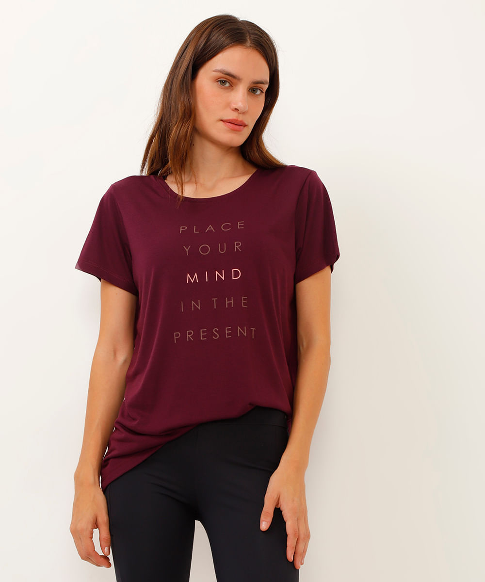 blusa alongada manga curta esportiva ace roxo