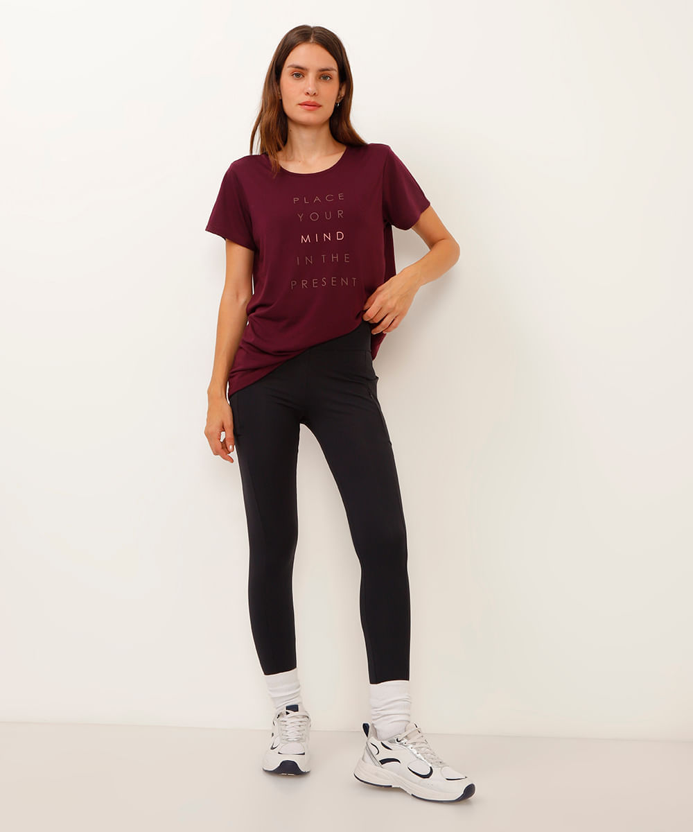 blusa alongada manga curta esportiva ace roxo