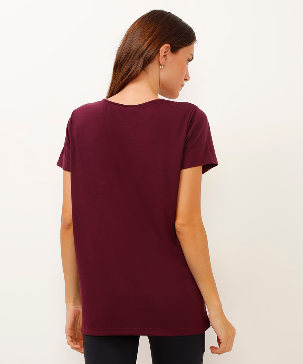 blusa alongada manga curta esportiva ace roxo
