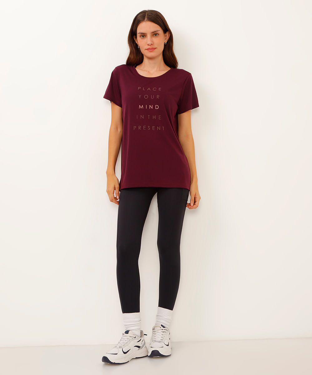 blusa alongada manga curta esportiva ace roxo