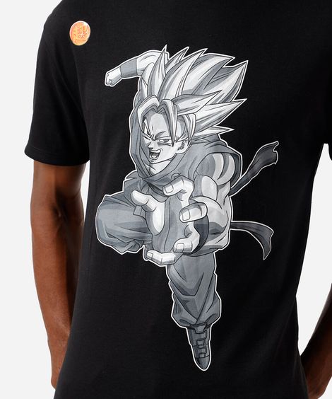 camiseta masculina com algodão dragon ball preta