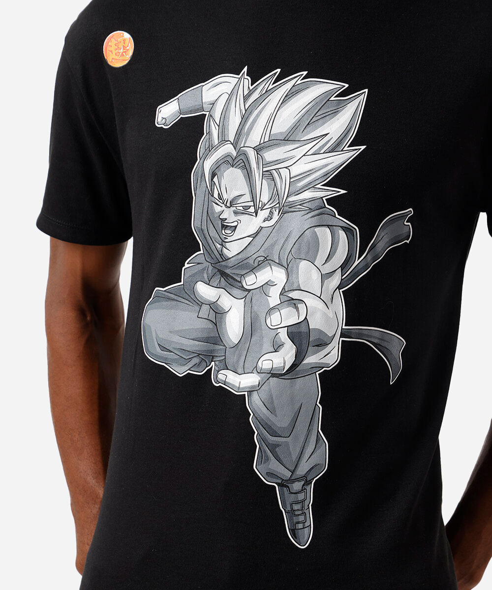 camiseta masculina com algodão dragon ball preta