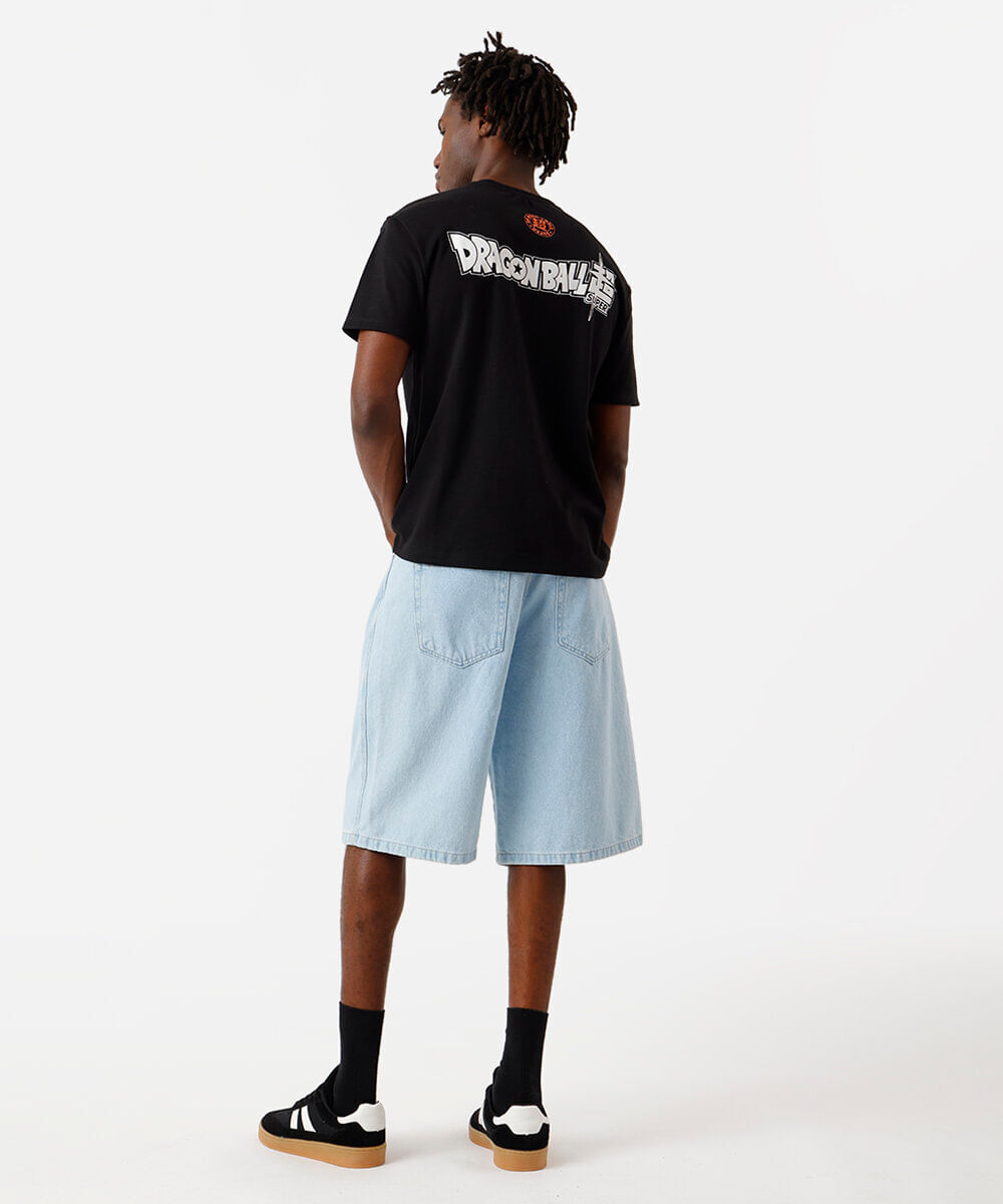 camiseta masculina com algodão dragon ball preta
