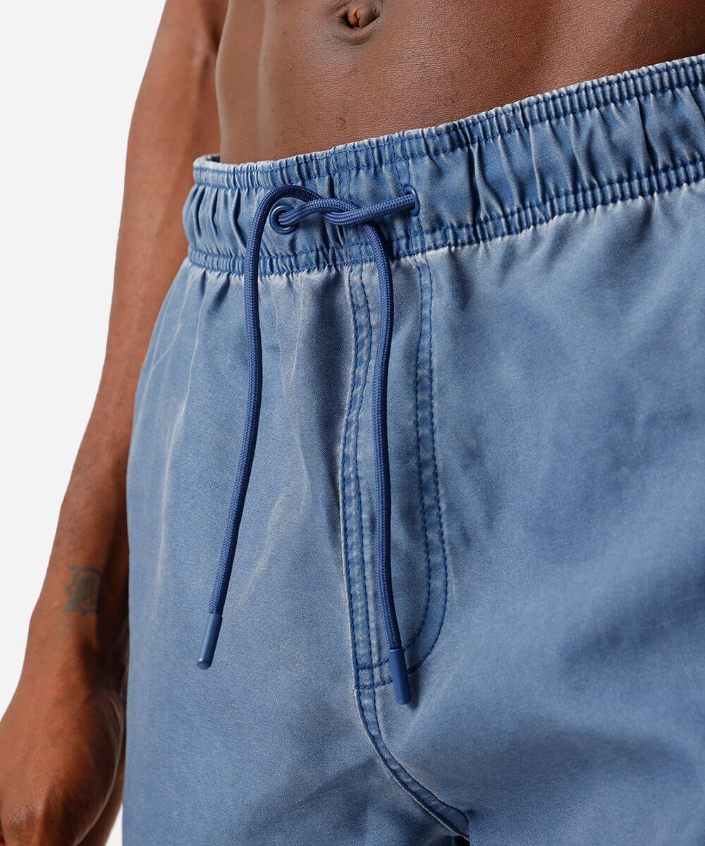 short jogger masculino estonado azul