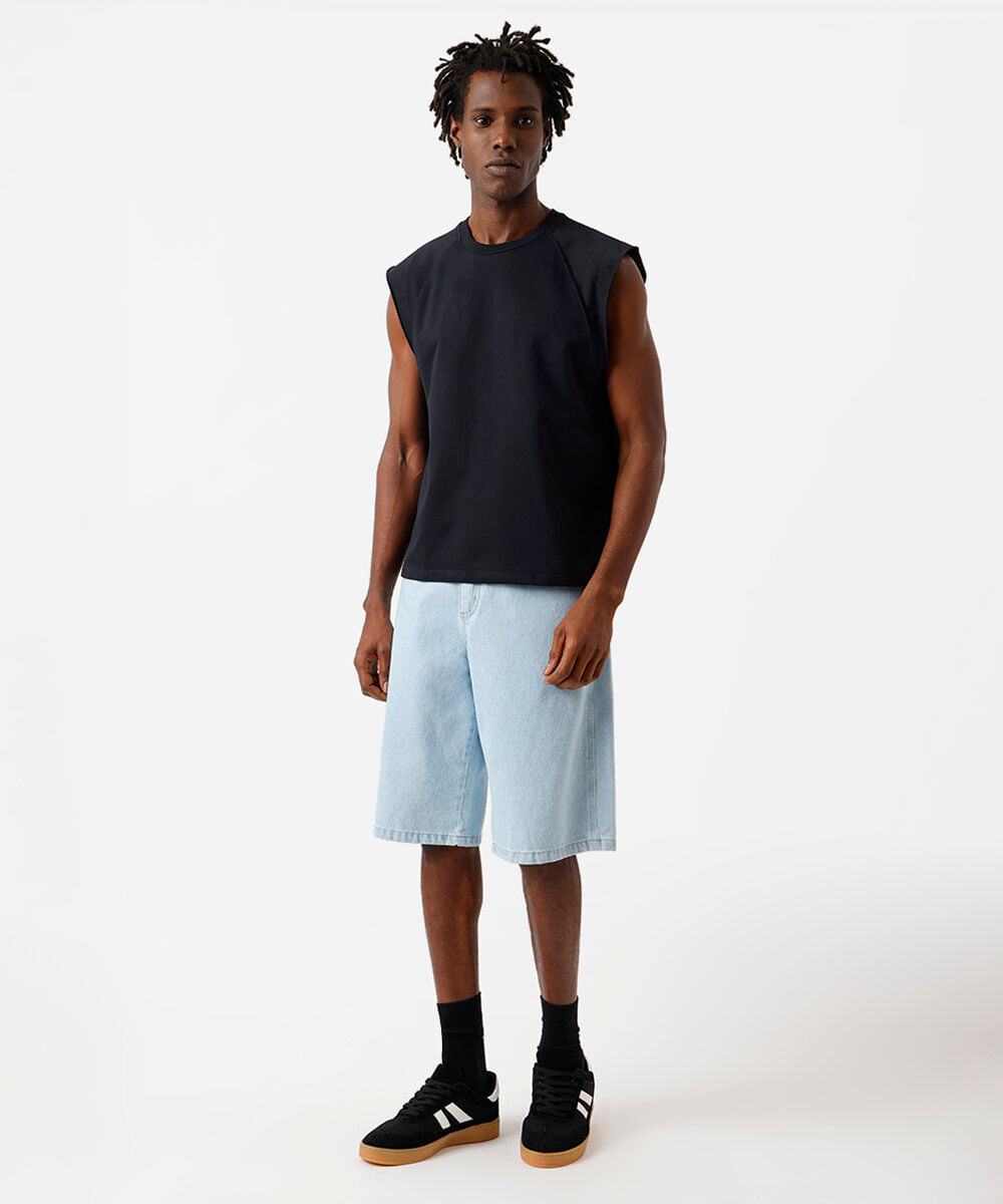 regata machão raglan preta