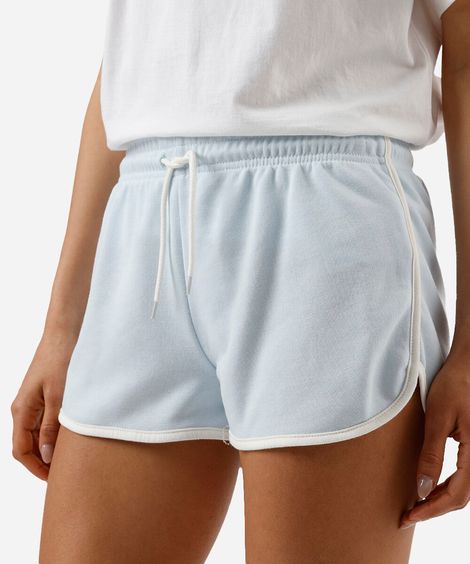 short básico feminino com elástico azul