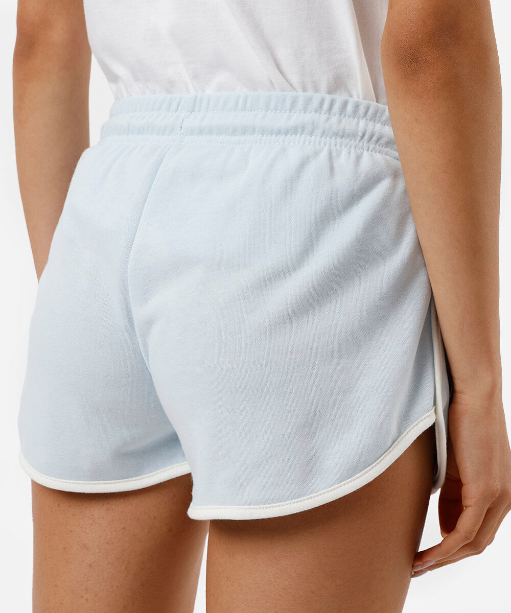 short básico feminino com elástico azul