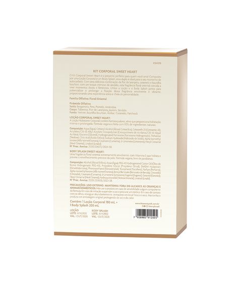 kit feminino kiss new york sweet heart loção corporal 180ml e body splash 200ml