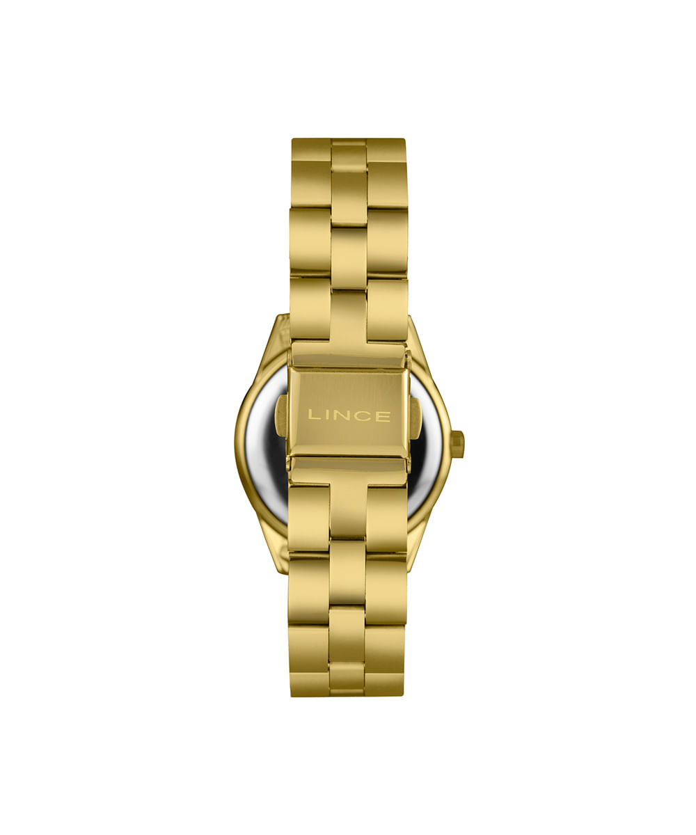 kit relógio feminino lince analógico lrgh263l32 kaczc1kx dourado