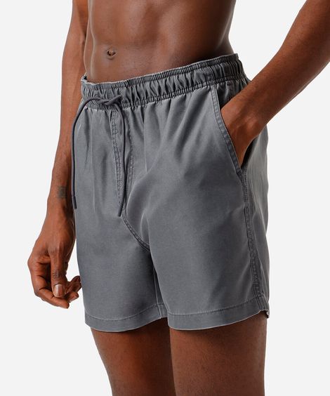 short jogger masculino estonado cinza