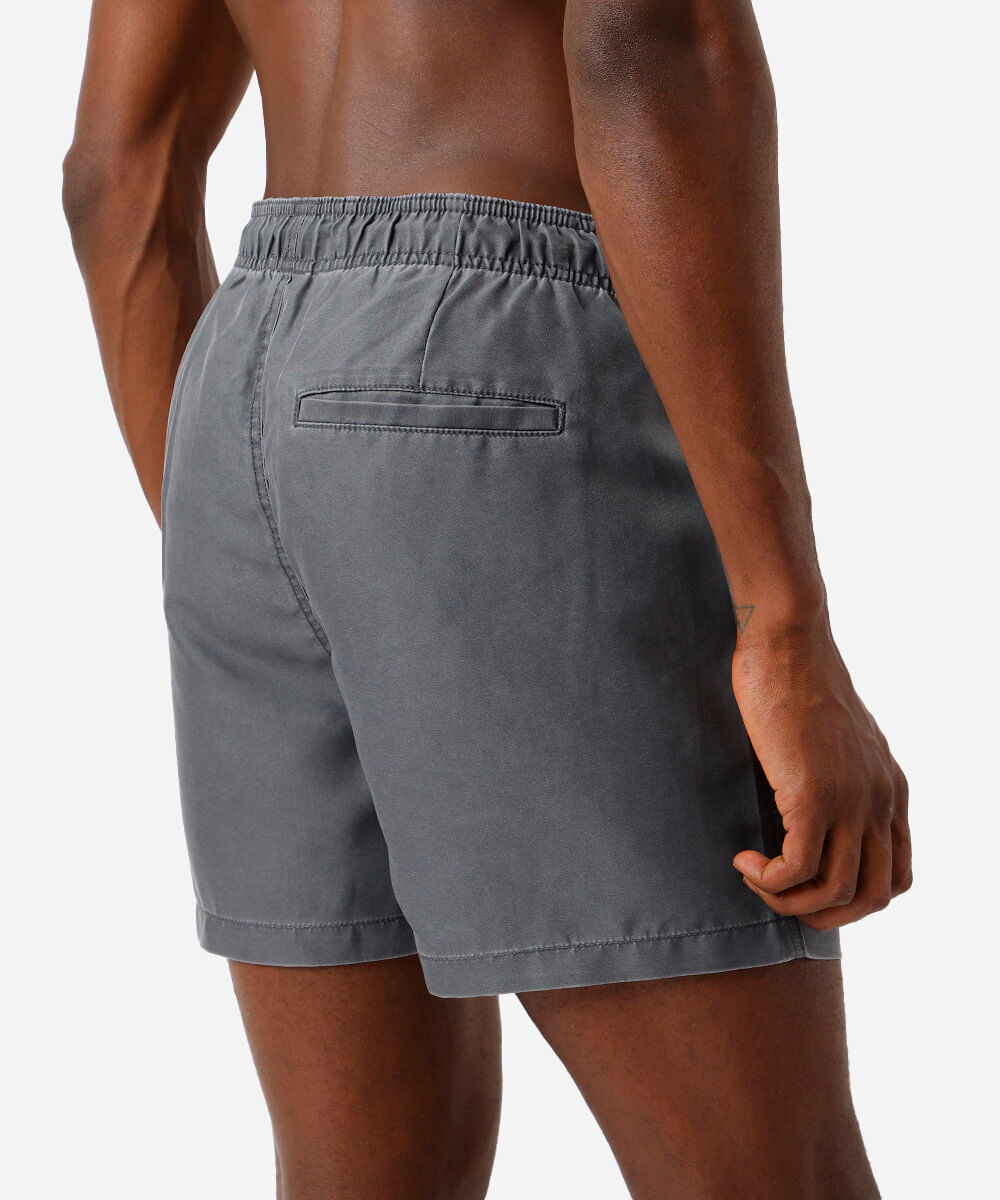 short jogger masculino estonado cinza