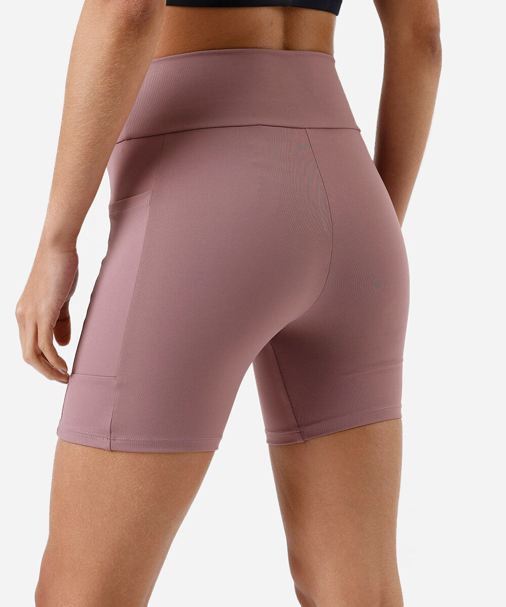 bermuda feminina esportiva com bolso rosa