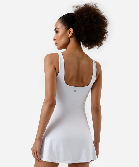 vestido curto feminino esportivo ace branco