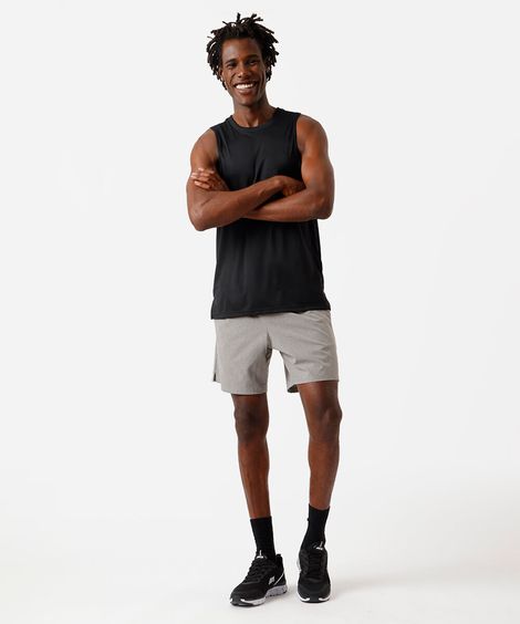 short masculino esportivo cinza