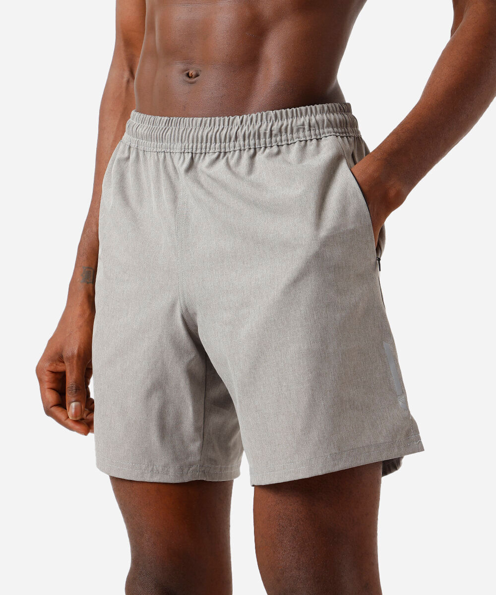 short masculino esportivo cinza