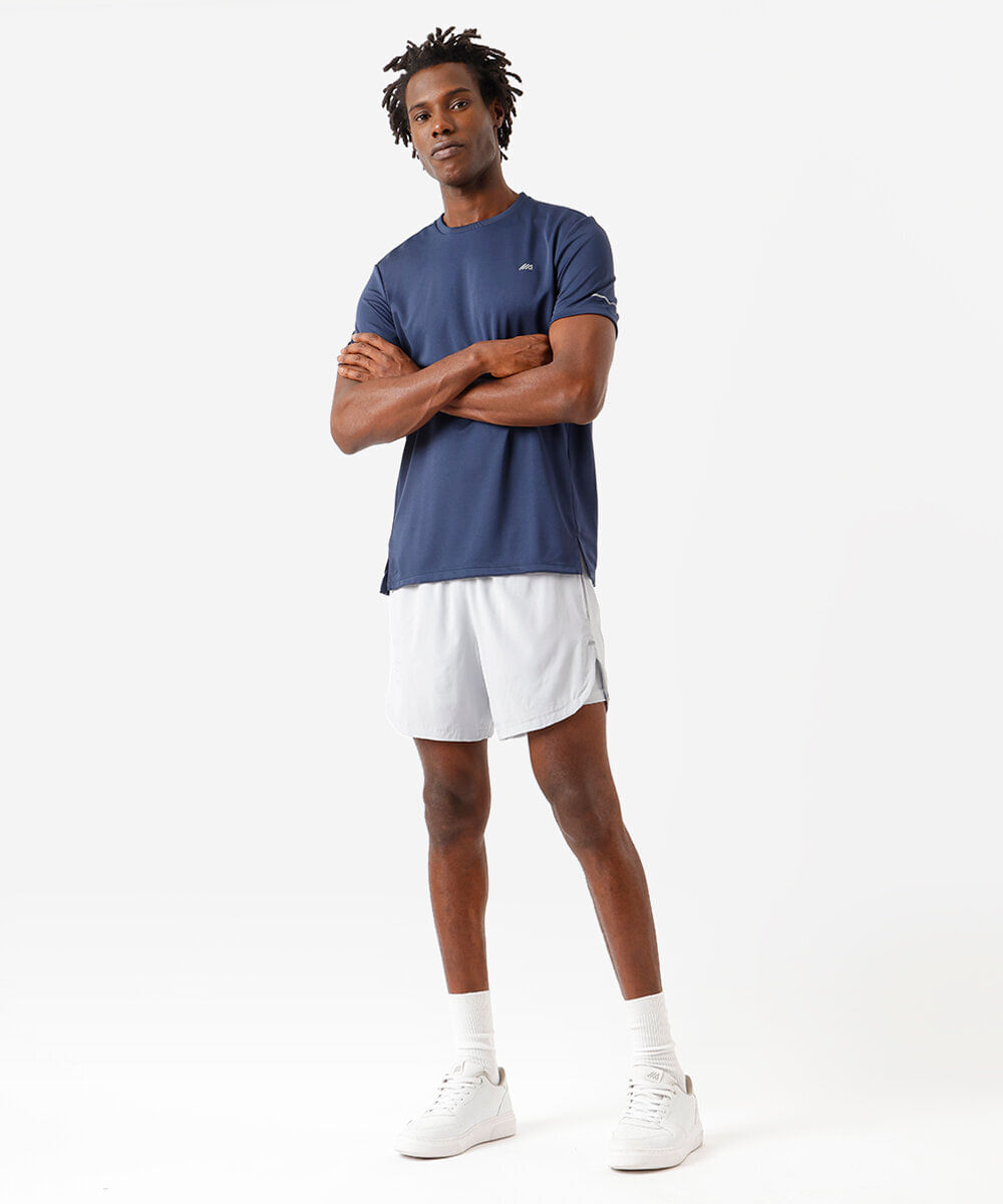 camiseta masculina esportiva azul