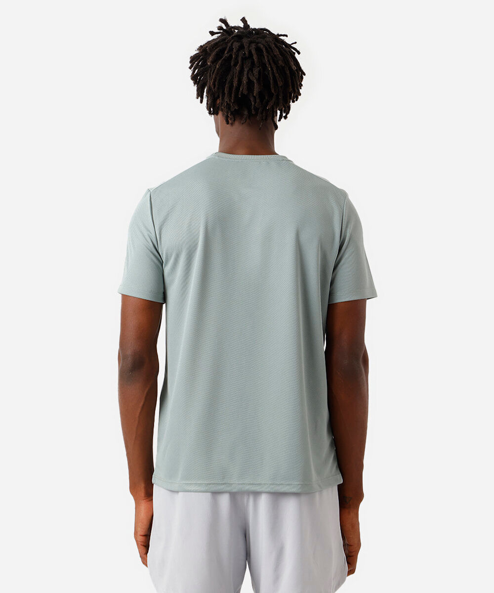 camiseta masculina esportiva com recorte verde