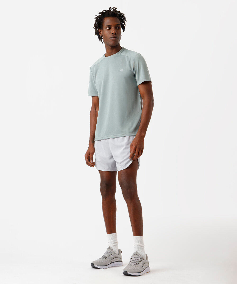 camiseta masculina esportiva com recorte verde