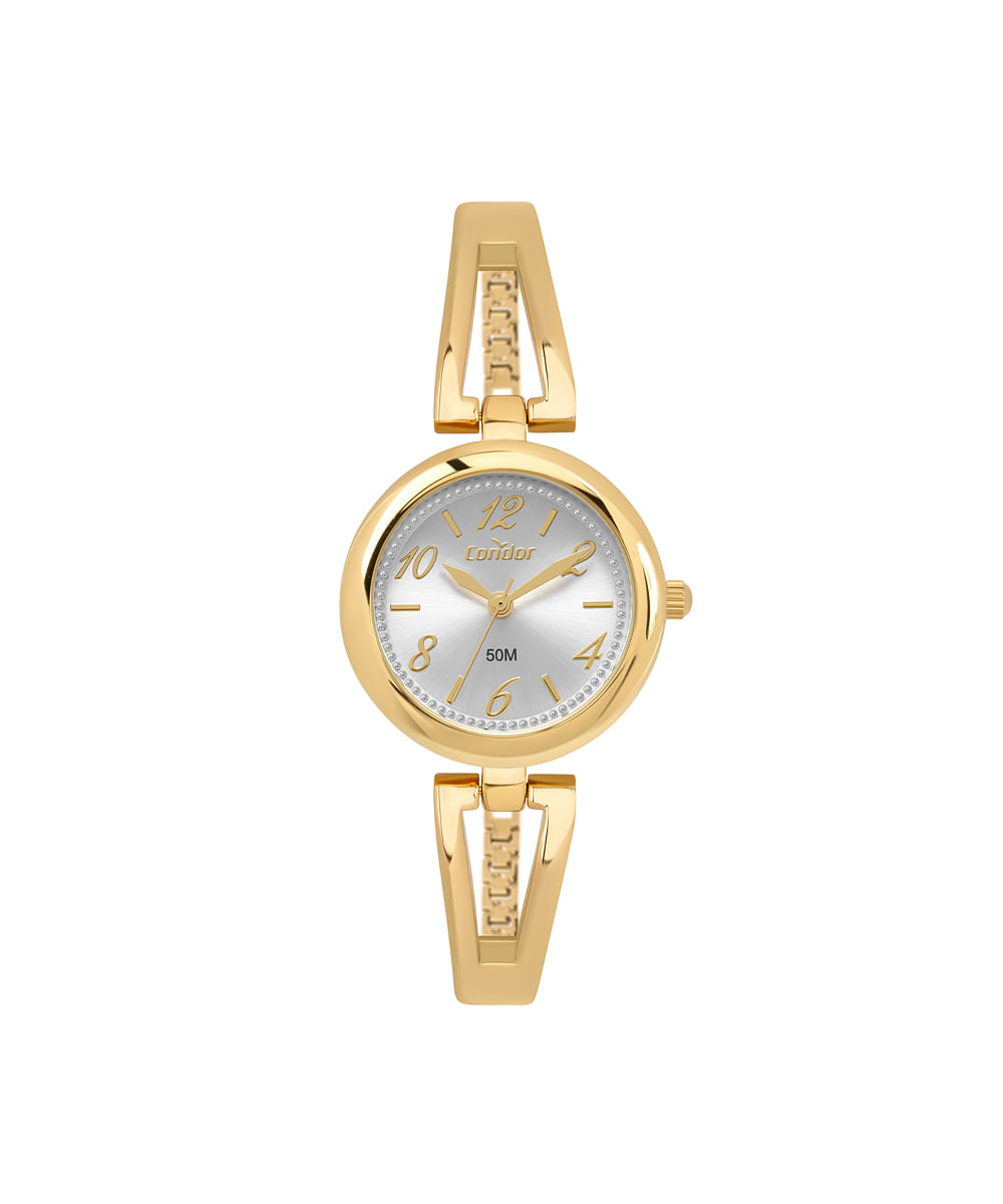 relógio feminino condor analógico co2035nkc4k dourado