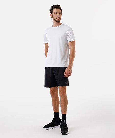 bermuda esportiva masculina com zíper preta