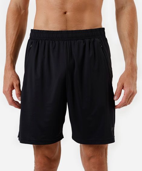 bermuda esportiva masculina com zíper preta