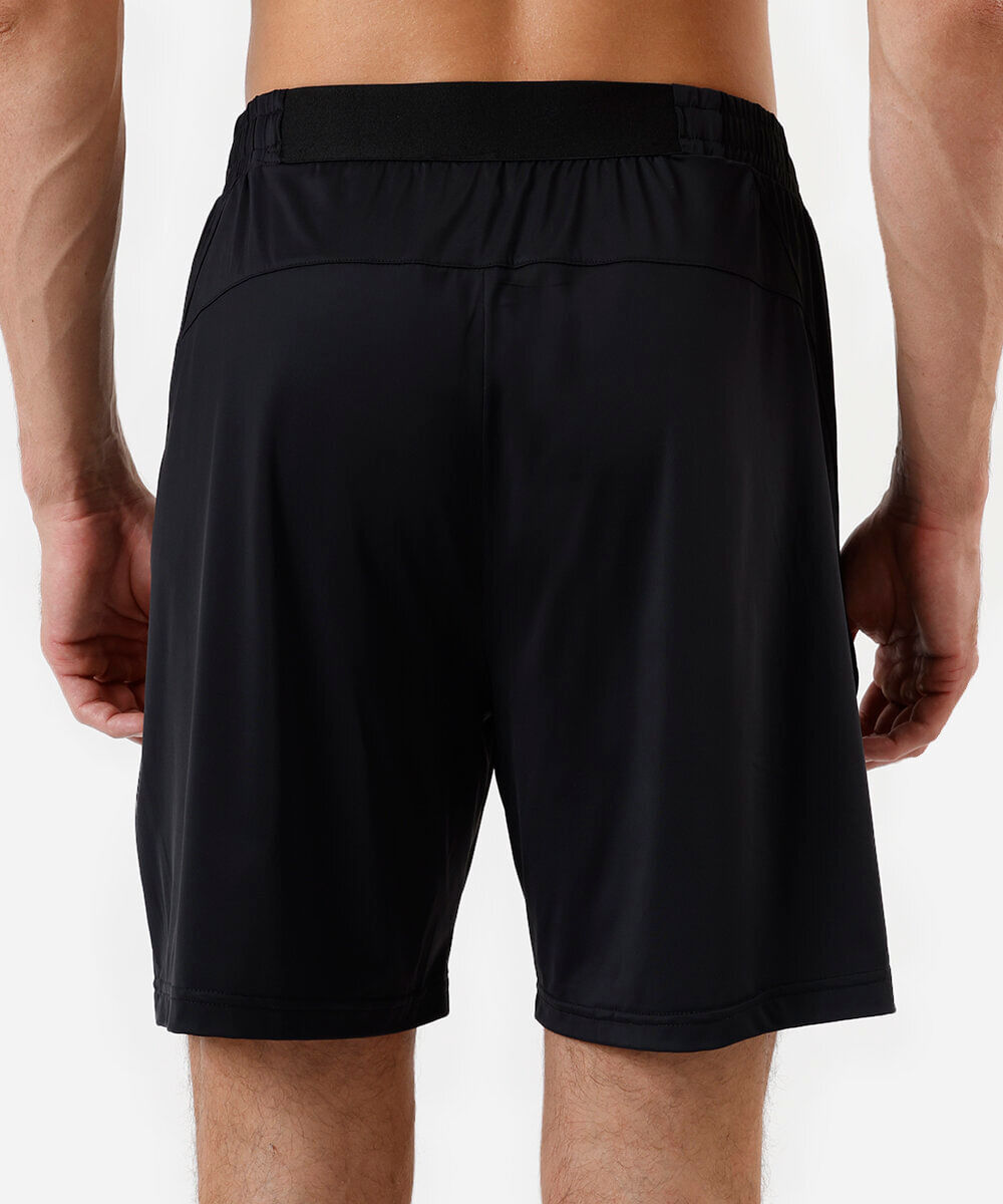 bermuda esportiva masculina com zíper preta