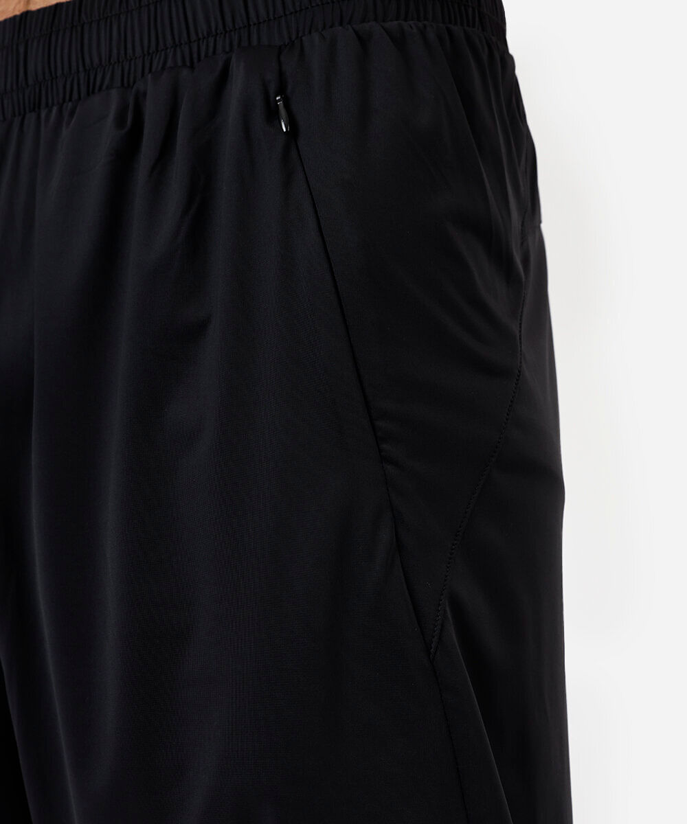 bermuda esportiva masculina com zíper preta