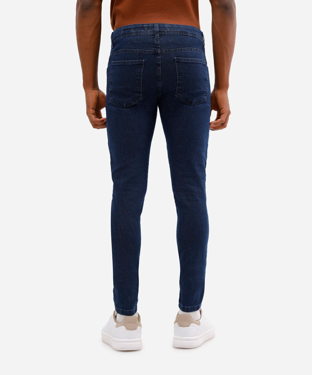 calça skinny masculina jeans azul