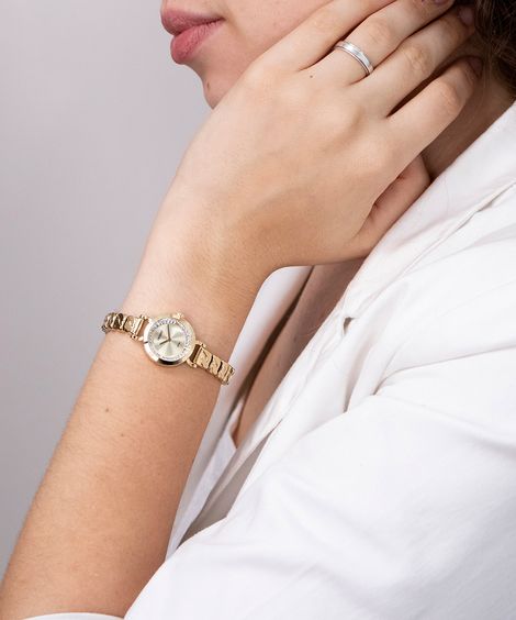 relógio feminino orient analógico fgss0217 c1kx dourado