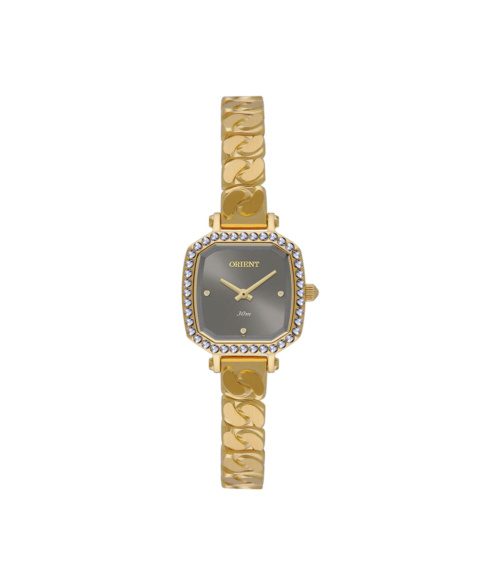 relógio feminino orient analógico lgss0062 g1kx dourado