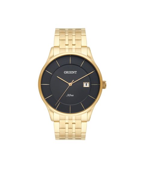 relógio masculino orient analógico calendário mgss1127 g1kx dourado