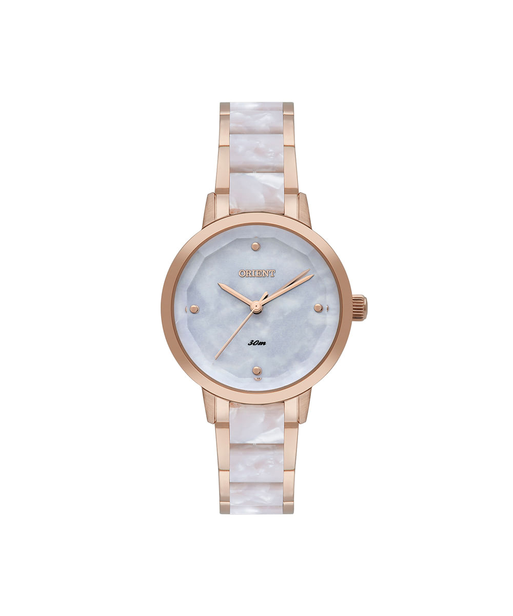 relógio feminino orient analógico ftss0140 b1rb rosa