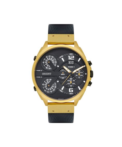 relógio masculino orient cronógrafo mgsct003 p2px dourado