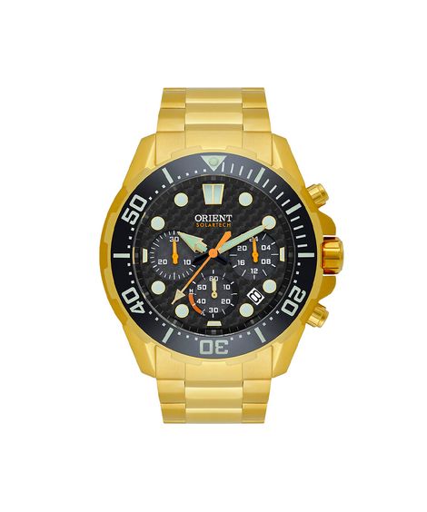 relógio masculino orient cronógrafo mgssc057 p1kx dourado