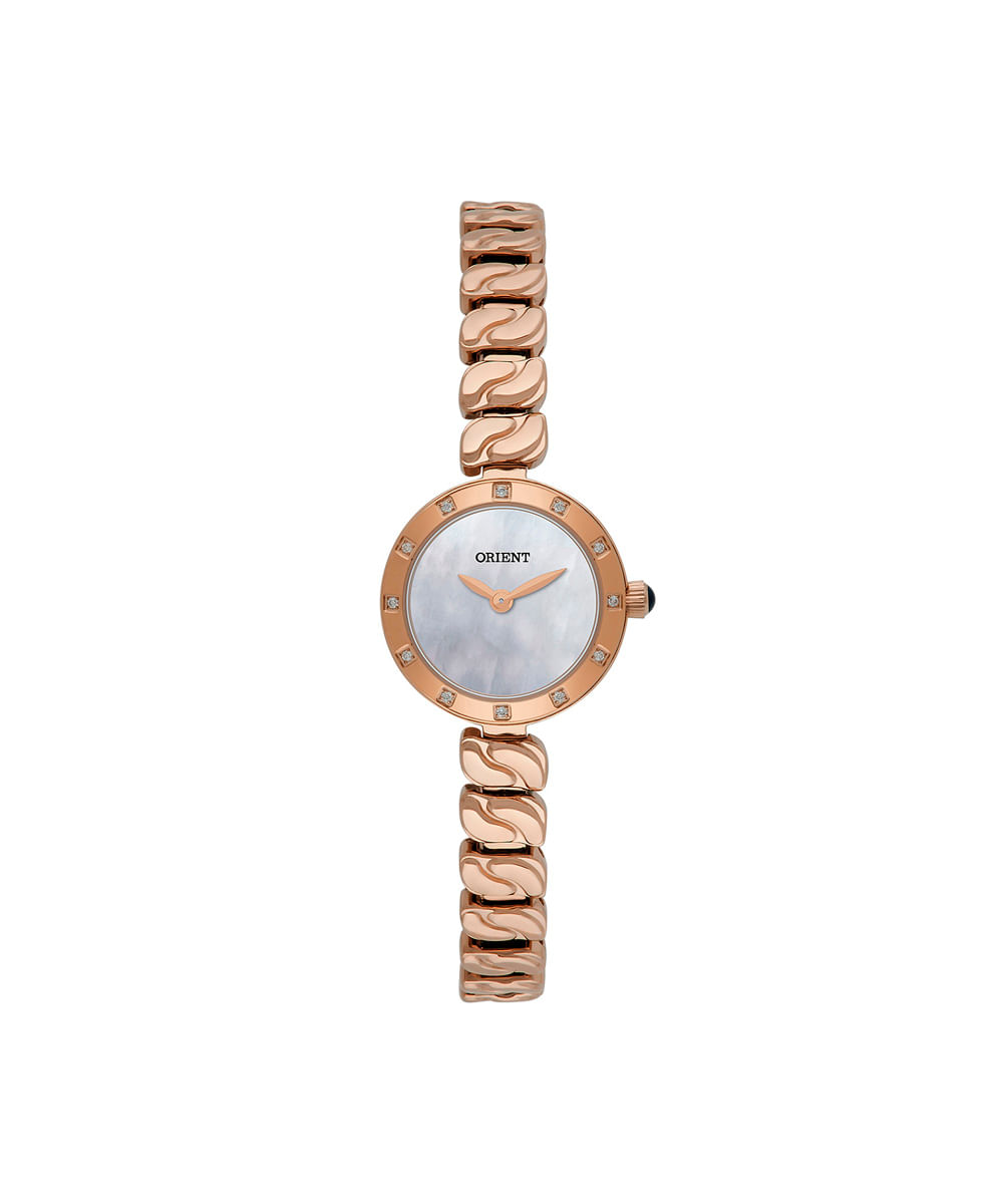 relógio feminino orient analógico frss0115 b1rx rosa