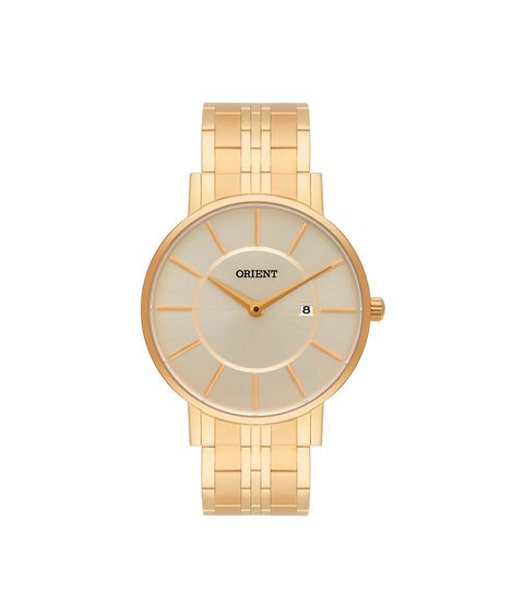 relógio masculino orient analógico calendário mgss1091 c1kx dourado