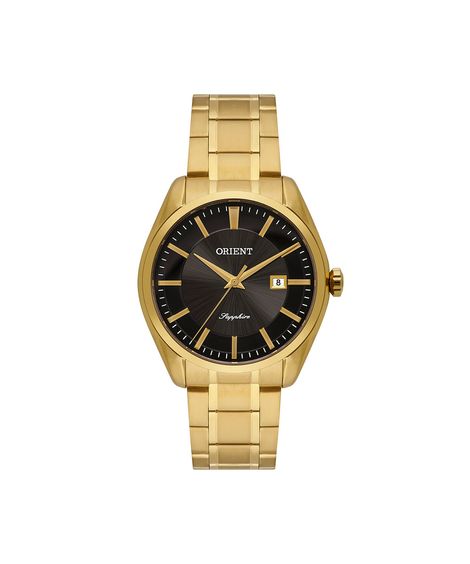 relógio masculino orient analógico calendário mgss1255 g1kx dourado