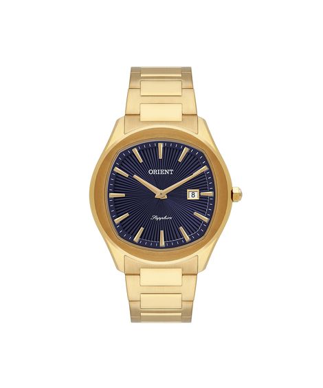relógio masculino orient analógico calendário mgss1303 d1kx dourado