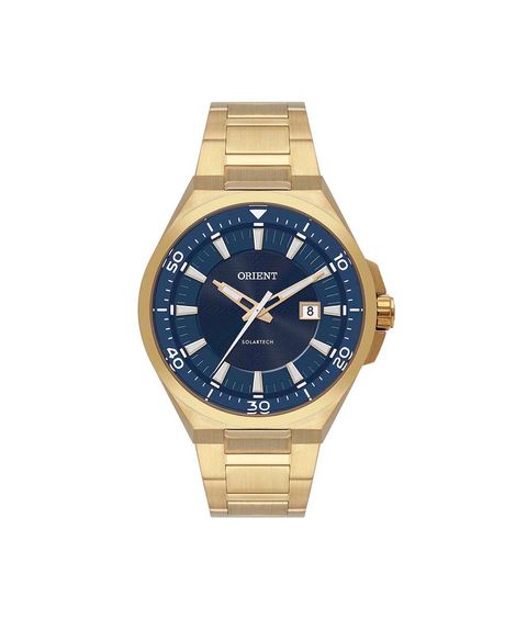 relógio masculino orient analógico calendário mgss1294 d1kx dourado