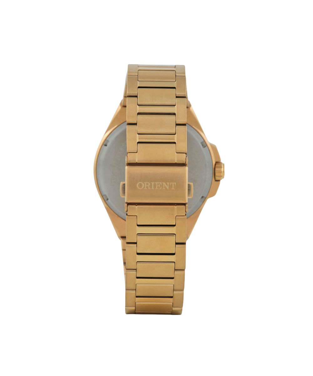 relógio masculino orient analógico calendário mgss1294 d1kx dourado