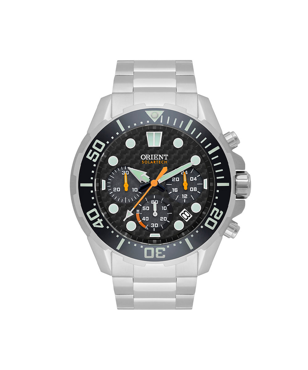 relógio masculino orient cronógrafo mbssc260 p1sx prateado