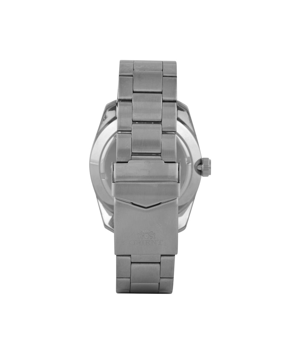 relógio masculino orient analógico calendário mbss1447 p2sx prateado