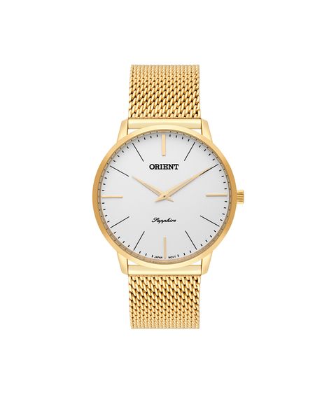 relógio masculino orient analógico calendário mgsss005 s1kx dourado