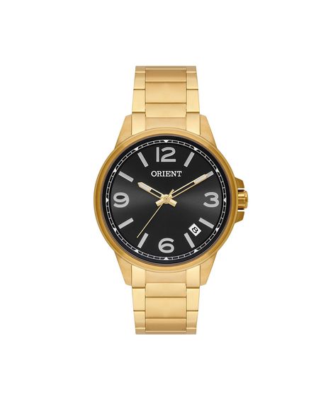 relógio masculino orient analógico calendário mgss1267 p2kx dourado