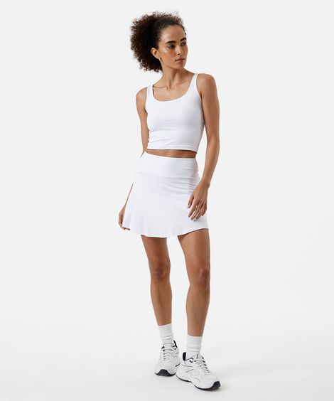 short saia esportivo feminino branco