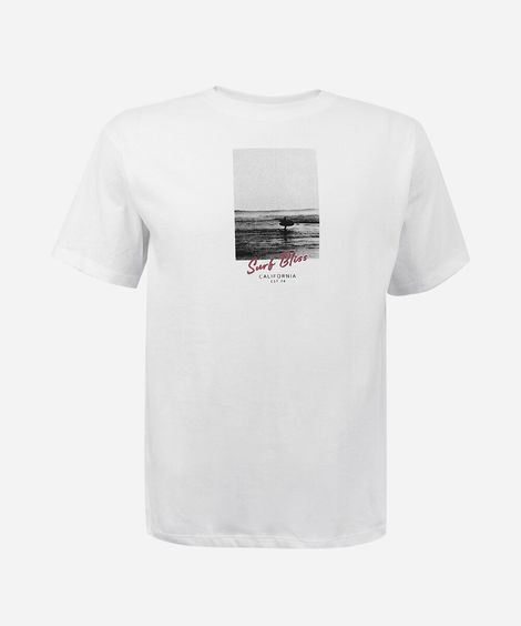 camiseta comfort juvenil em algodão off white