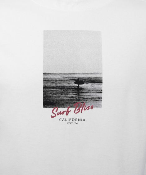 camiseta comfort juvenil em algodão off white