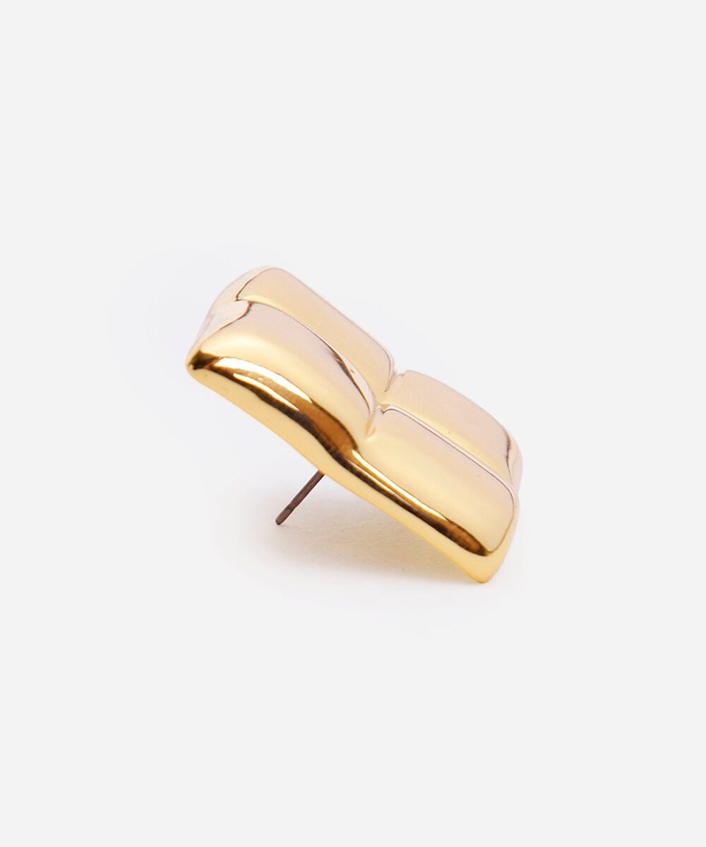 brinco quadrado mindset dourado