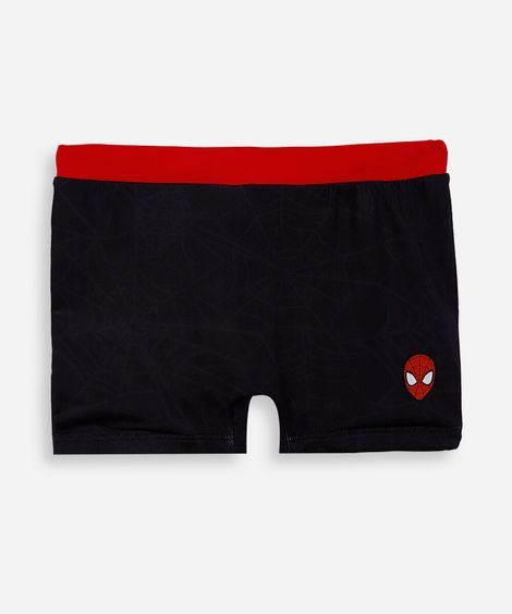 sunga boxer infantil homem aranha preta